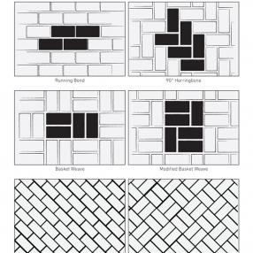 Running Bond, Herringbone, Basket Weave